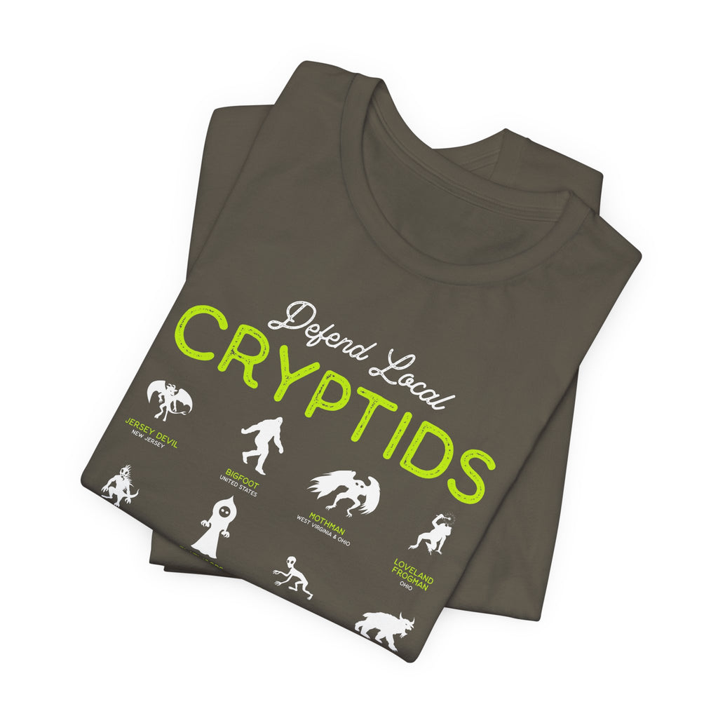 Cryptid Guide T-Shirt — "Defend Local Cryptids" Graphic Tee
