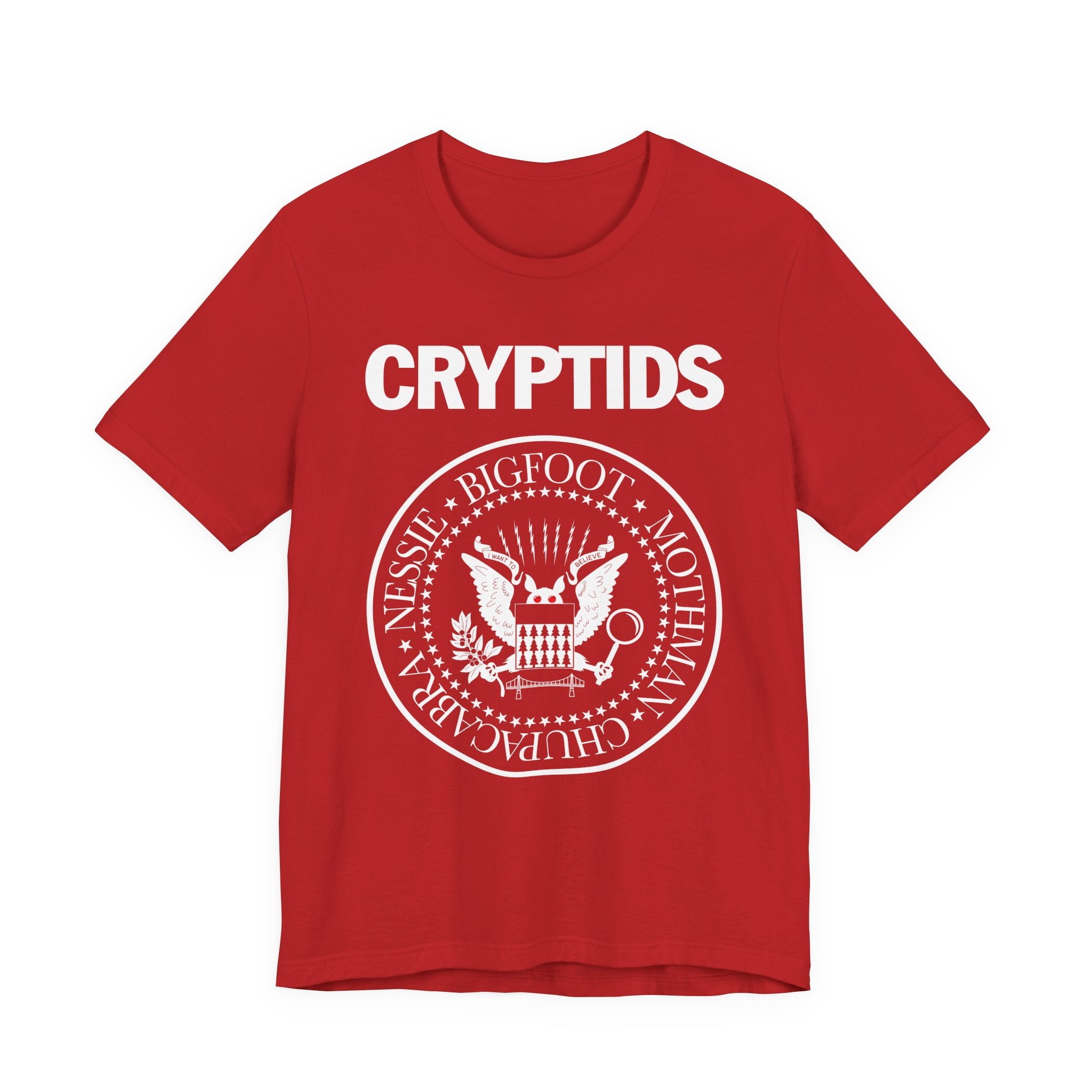 Cryptids PUNK Tee — Bigfoot, Nessie, Mothman & Chupacabra Graphic Shirt
