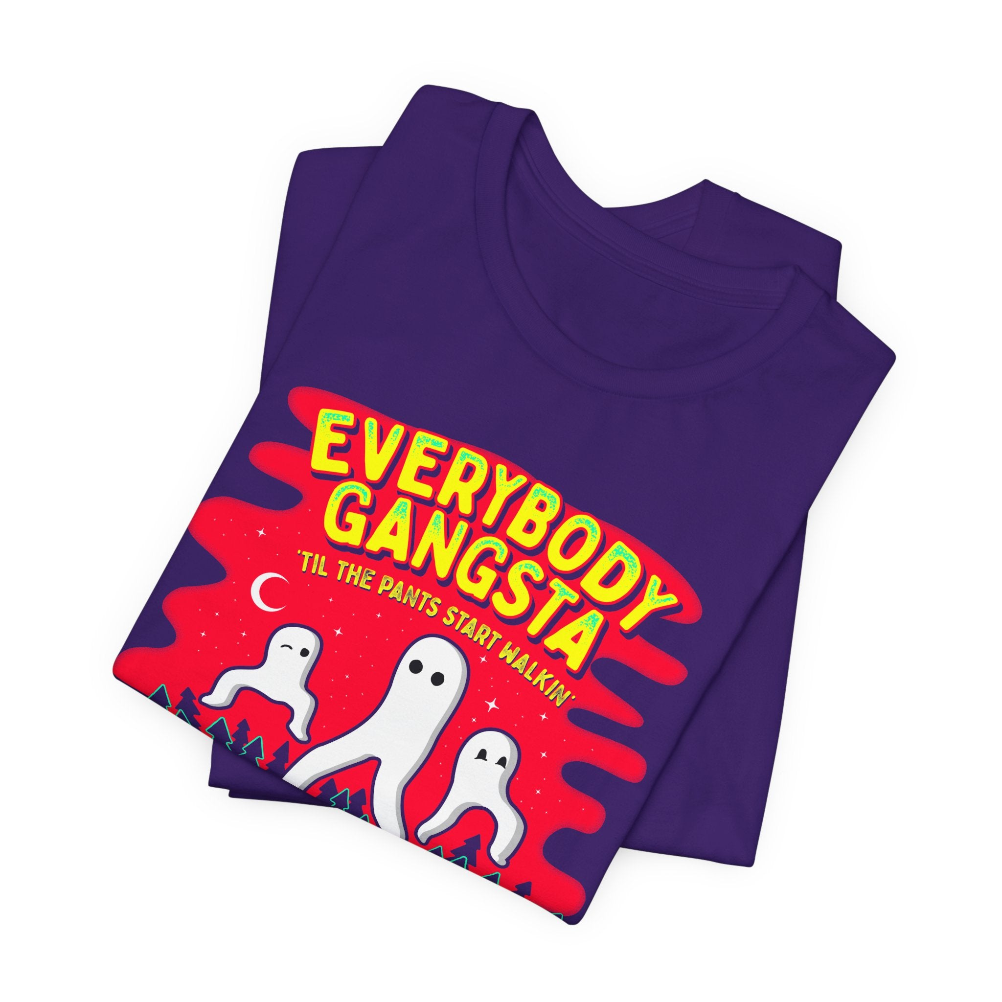Everybody Gangsta Fresno Nightcrawlers T-Shirt — Funny Ghosts Camping Tee